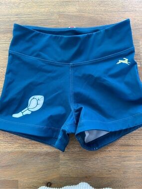 Women’s  Tracksmith Deep Teal Athletic Shorts with High Waist xs